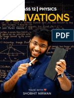 Class 12 Physics Derivations Shobhit Nirwan PDF