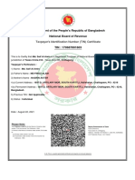 Bangladesh TIN Certificate Individual