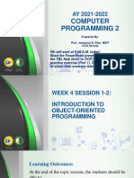 Computer Programming 2: Prepared By: Prof. Jomariss B. Plan, MSIT