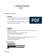 Java Lecture 1 PDF