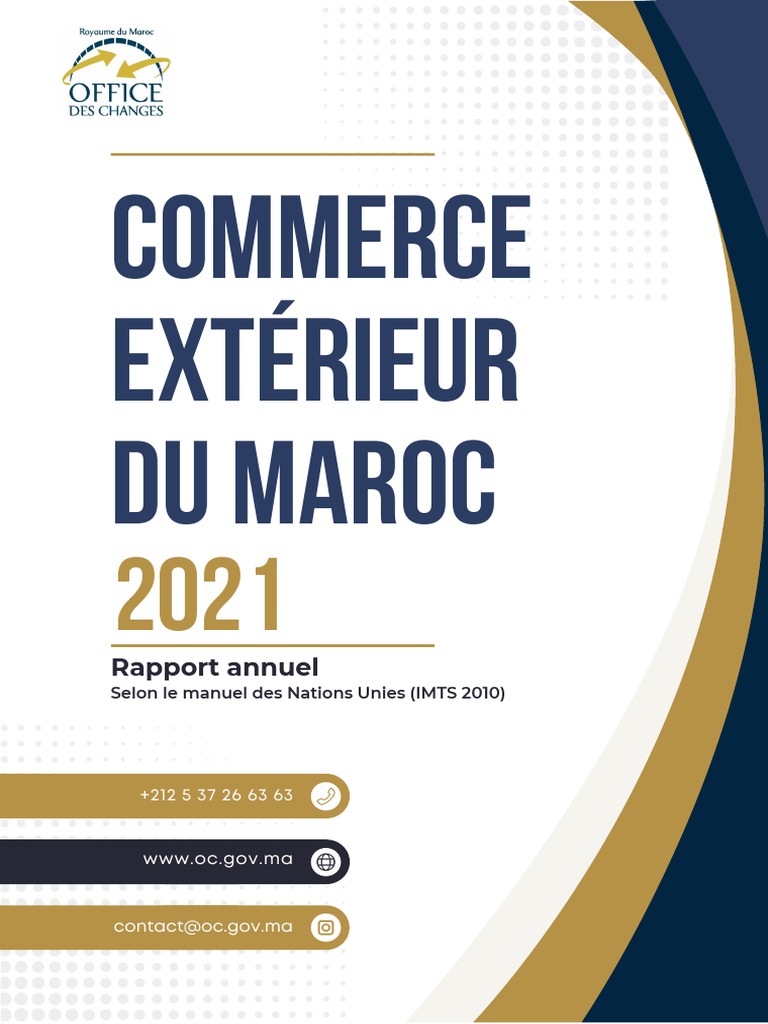 Rapport 2021 sur le Commerce Extérieur du Maroc | PDF | Balance ...