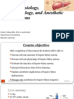 Hepatic Physiology, Pathophysiology, and Anesthetic Considerations