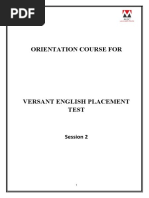 Versant Handouts (Day 2)