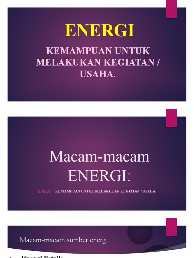 3F - 1 ENERGI Dan Macam-Macam Sumber Energi | PDF