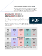 Lesson 7 Grammar German Cases PDF