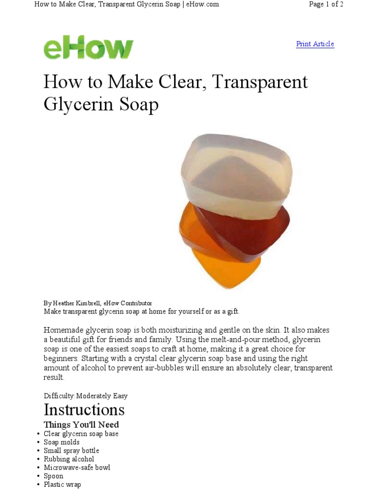 Make Clear Transparent Glycerin Soap