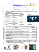Science 8 First Quarter Exam Review