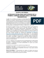 GACETILLA DE PRENSA- ARQUEOLOGÍA Y SALUD MENTAL VETERANOS DE MALVINAS.pdf
