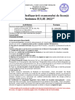 Calendarul Desfasurarii Licentei Iulie 2022 PDF