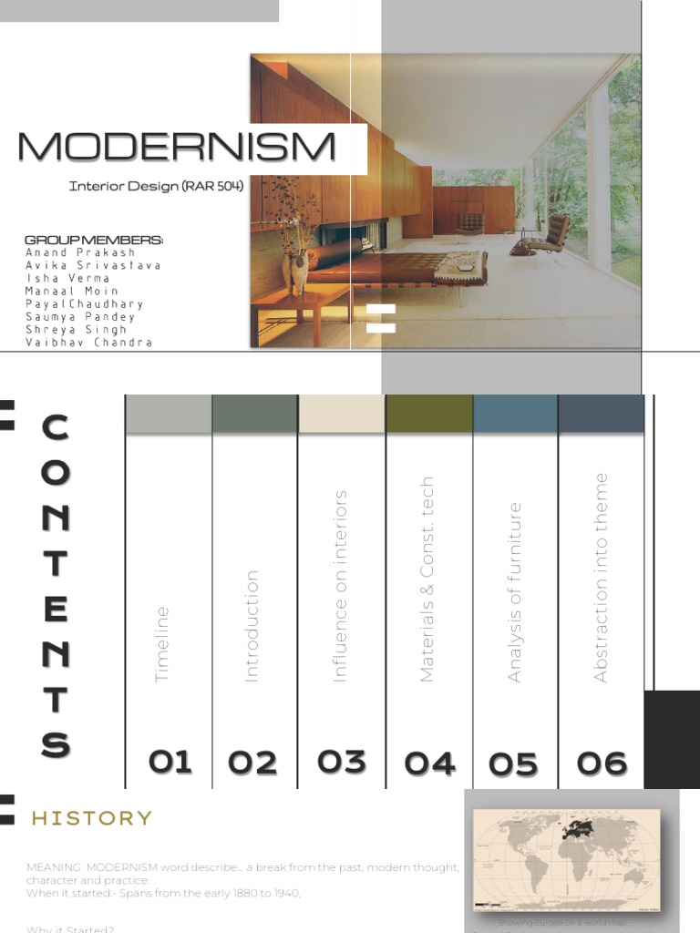 A Historical Analysis of the Influence of Modernism on Interior Design
