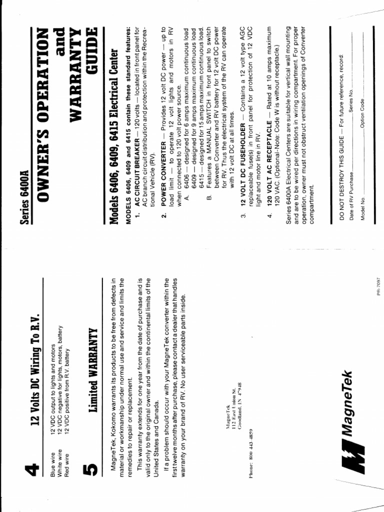 6400 Owner Operator Guide | PDF