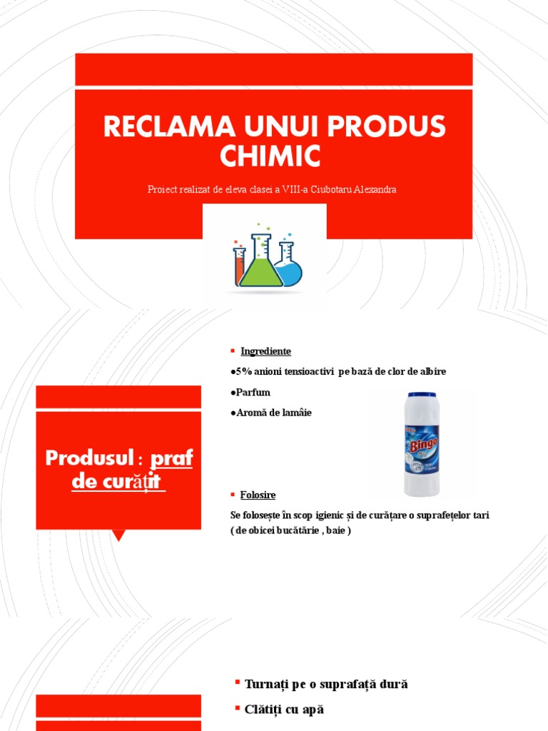 Reclama Unui Produs Chimic | PDF