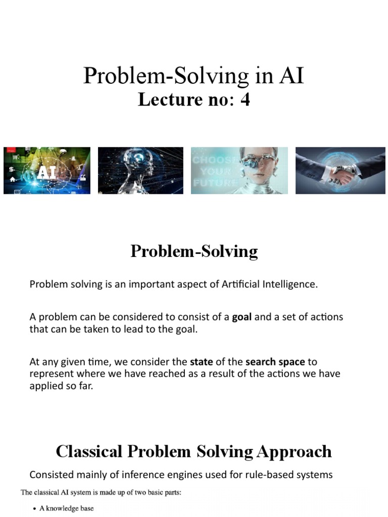 Lecture 4 - Problem Solving in AI | PDF | Artificial Intelligence ...