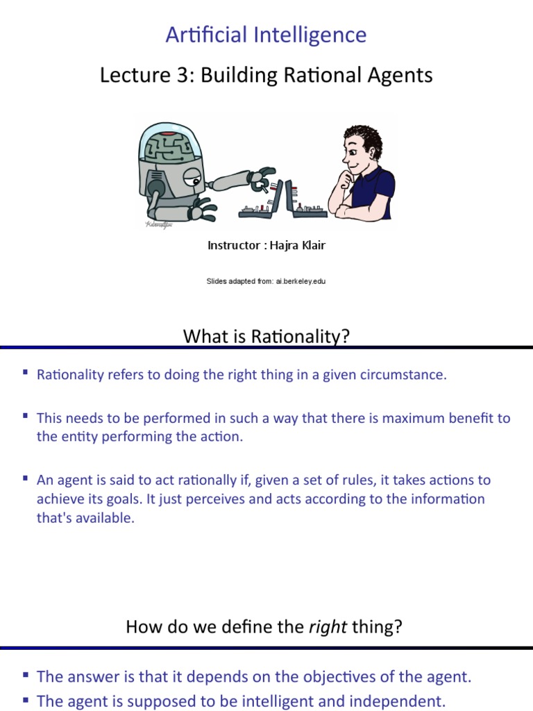Lecture 3 Building Rational Agents Pdf Cognitive Science Cognition
