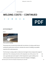 Welding Costs - Continued - TWI
