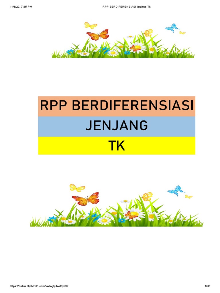 RPP Berdiferensiasi TK Guide | PDF
