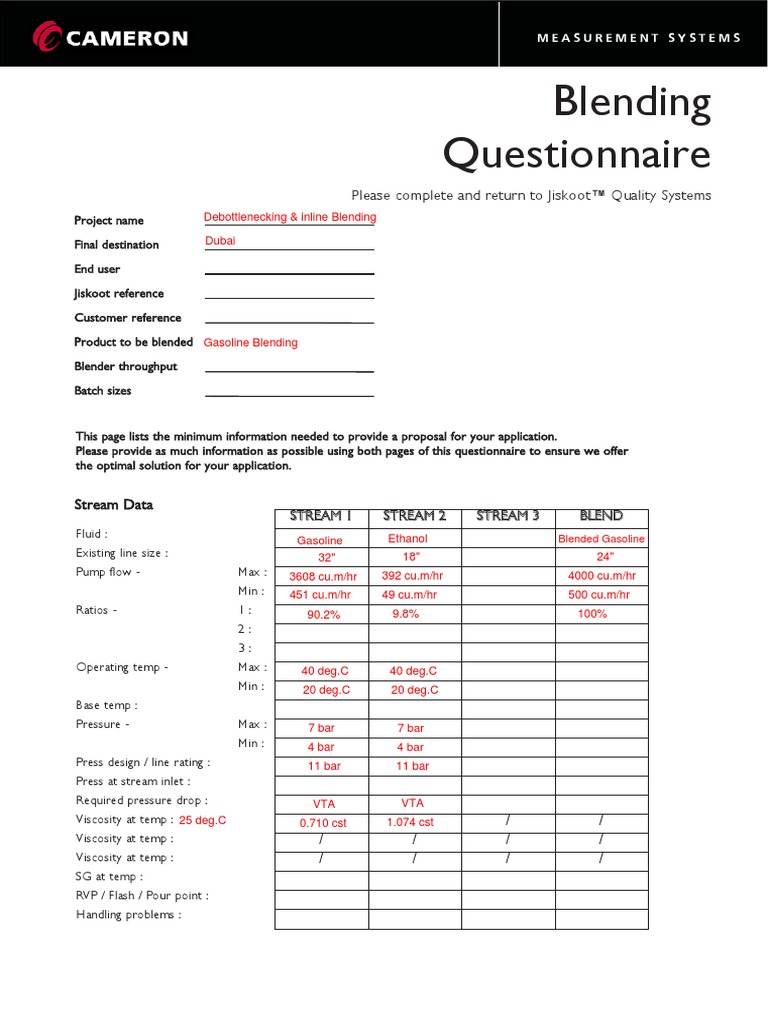 GasolineEthanol Blending PDF Viscosity Gasoline