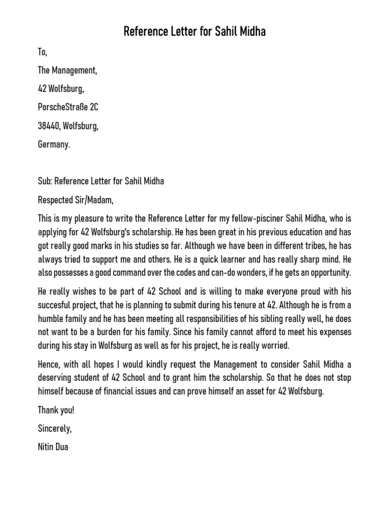 Reference Letter - Person 2 PDF | PDF | Career & Growth | Business
