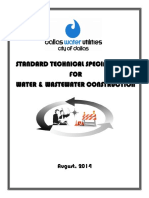 DWU StandardTechSpecs Water-WastewaterConstruction Aug2014 PDF