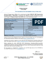 Joint Csir-Ugc Net Examination December-2022/June-2023: Public Notice 10.03.2023