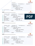 Grammar B - 1 handout each student- cut