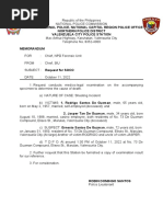 Sample Request Format For The Conduct of Medico Legal