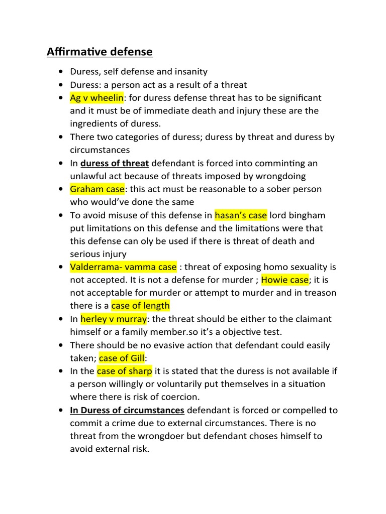 Affirmative Defence PDF