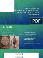 Tipos de Texto Literarios y No Literarios