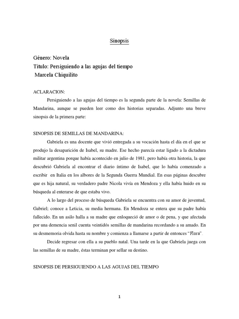Sinopsis Parw Editorial Persiguiendo A Las Agujas Del Tiempo 2020 | PDF