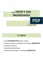 El TEXTO y Sus PROPIEDADES 22-23