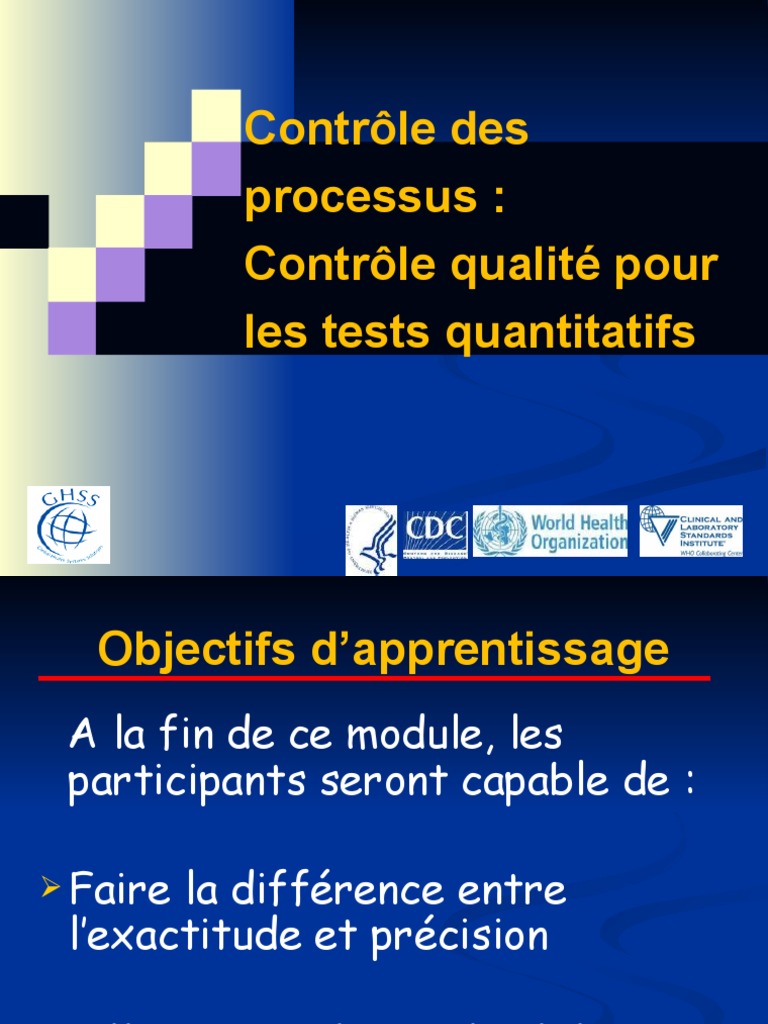6 Contrôle Des Processus - CQ Pour Les Tests Quantitatifs - 16 | PDF ...