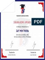 Drama King Award for Excellence in FCE 5