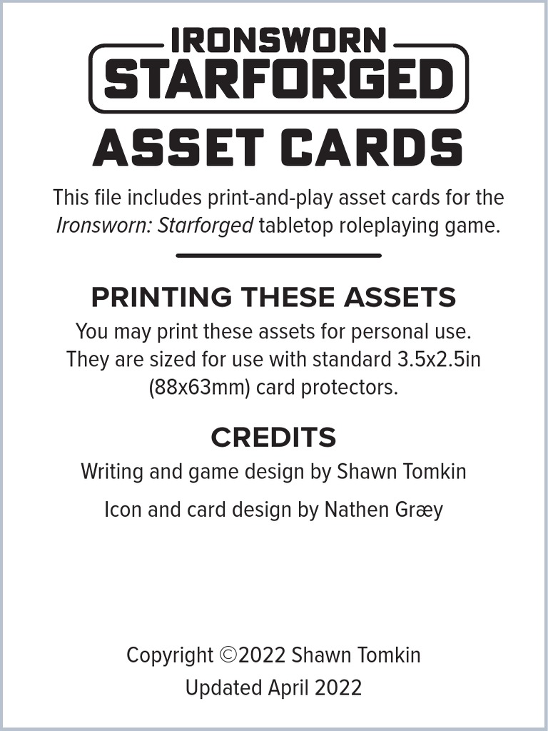 Ironsworn Assets Singles PDF PDF Space Shuttle Ammunition