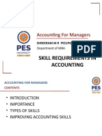 Accounting For Managers: Skill Requirements in Accounting
