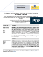 Validation of SERR Scale for Detecting Extremism and Religious Radicalism