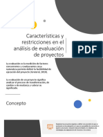 1.2 Caracteristicas y Restricciones en El Análisis de Proyectos de Inversión PDF