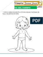 Partes cuerpo colorear