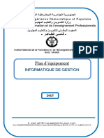 Plan Déquipement Technicien Informatique de Gestion