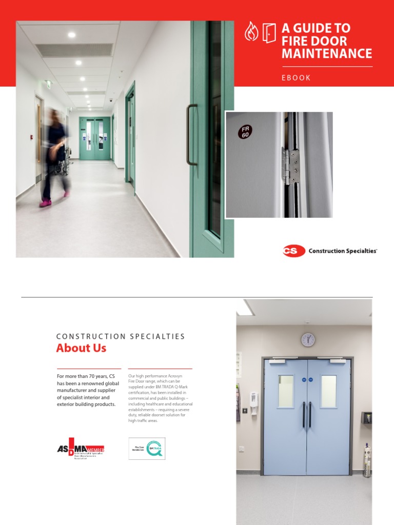 Fire Door Maintenance Guide | PDF | Door | Fire Safety