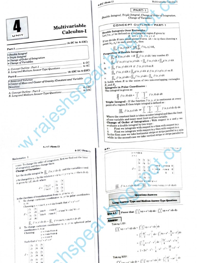 Multivariable Calculus 1 _ 多元微积分 – FBQA