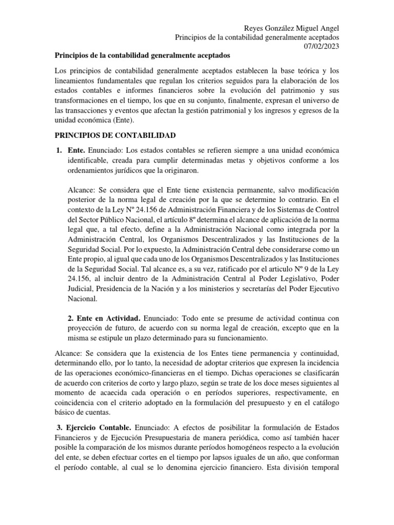 Principios de La Contabilidad | PDF | Contabilidad | Estado financiero