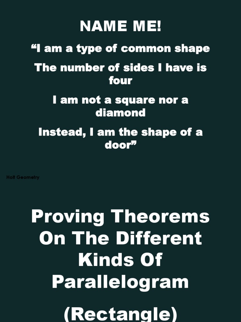 G9 Math Q3-Week 2 - Rectangle - Students' | PDF | Rectangle | Geometric ...
