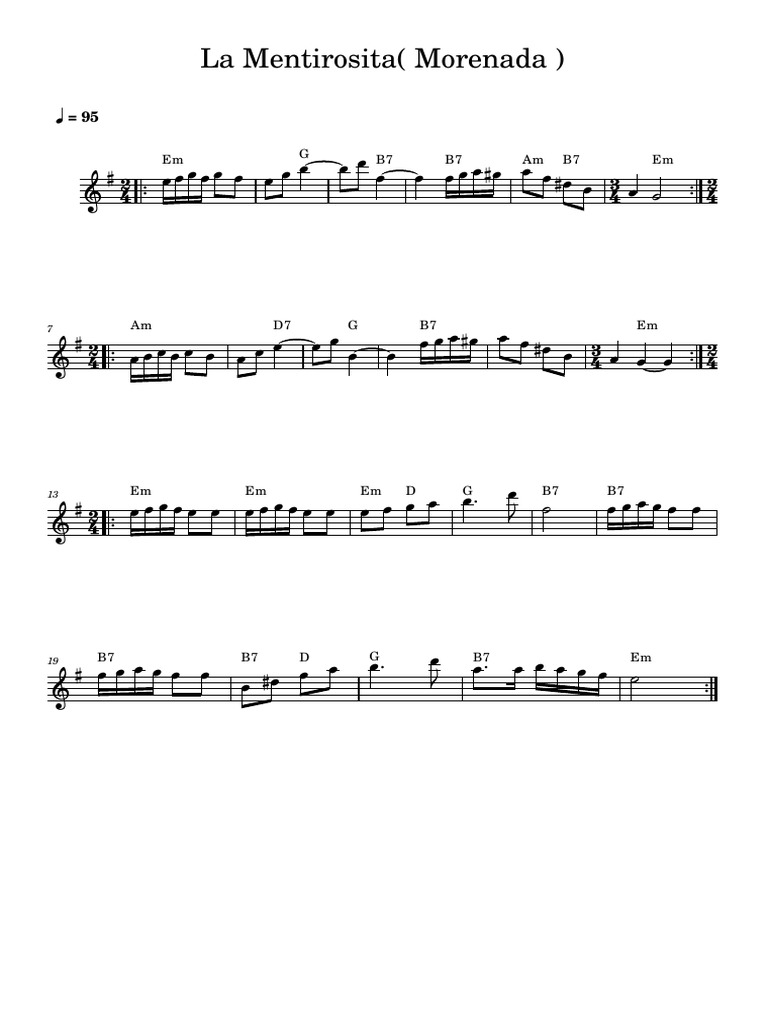 Letra de La Mentirosita | PDF