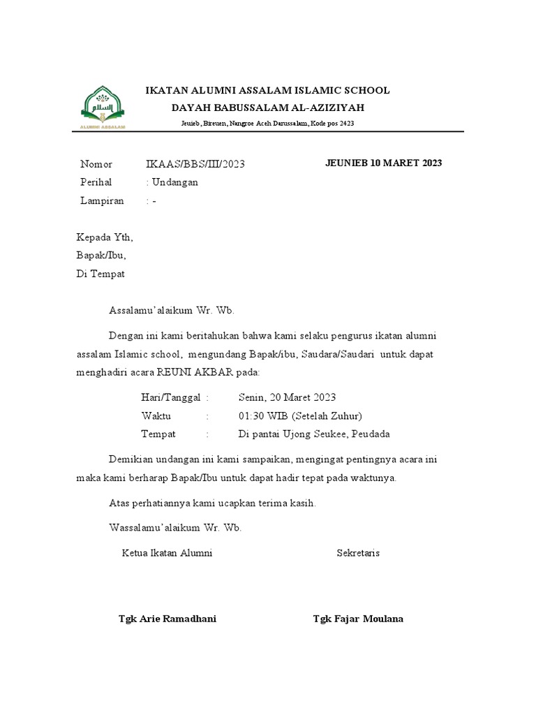 Surat_Undangan_Rapat_RT | PDF