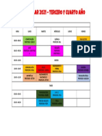 Horario Tercero y Cuarto Año