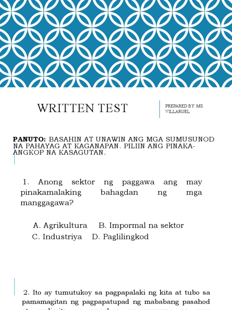 Written Test | PDF