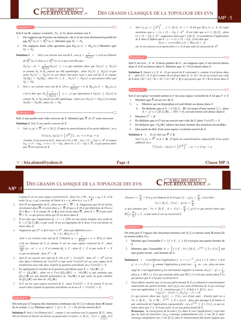 Caractérisation séquentielle en topologie PDF Limite (mathématiques — free download