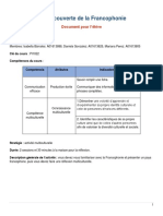 Découverte de La Francophonie - F1 - Activité Multiculturelle (Doc - Pour L'élève) Docx PDF