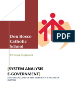 System Analysis of The Ethiopian E