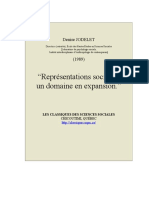 Jodelet Representations Sociales Un Domaine en Expansion Introd